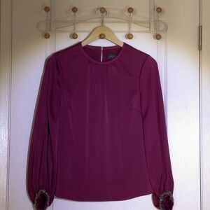 Ted Baker London Embellished Sleeve Blouse – Size 1 (XS/S)